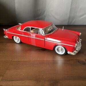 Motormax 1955 Chrysler C300 Red Die-Cast Model Car 1:24 Scale